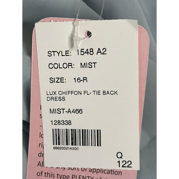 After Six NWT Light Blue Tie-Back Cutout Maxi Dress Side Slit Formal Sexy 16 - Picture 6 of 8